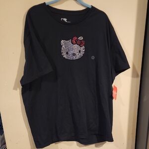 Hello Kitty Black Tee with Red Bow